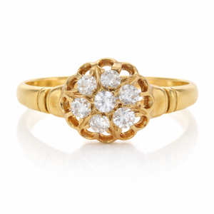 Early 20th century 18ct gold diamond cluster ring